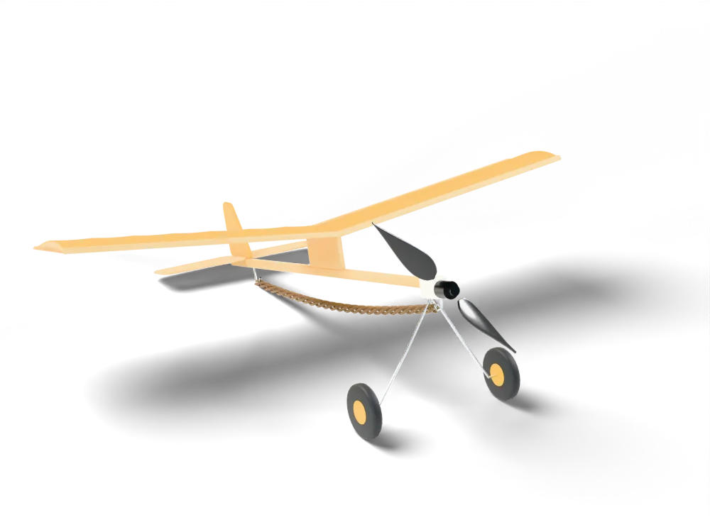 Lastik motorlu balsa: konsept görseli