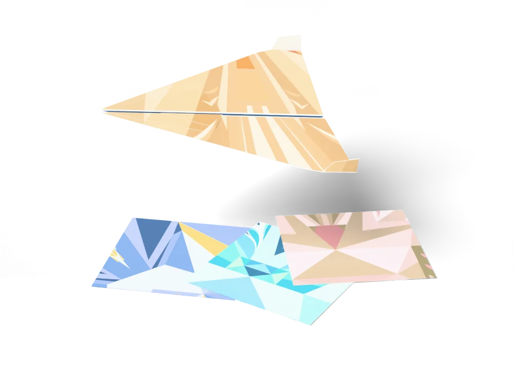 Origami uçaklar: konsept görseli